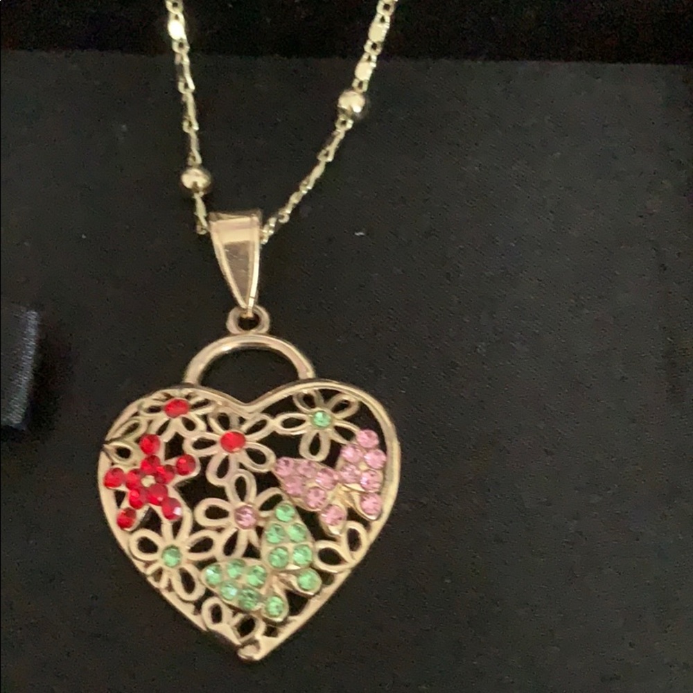 Bathed in Gold heart Necklace
